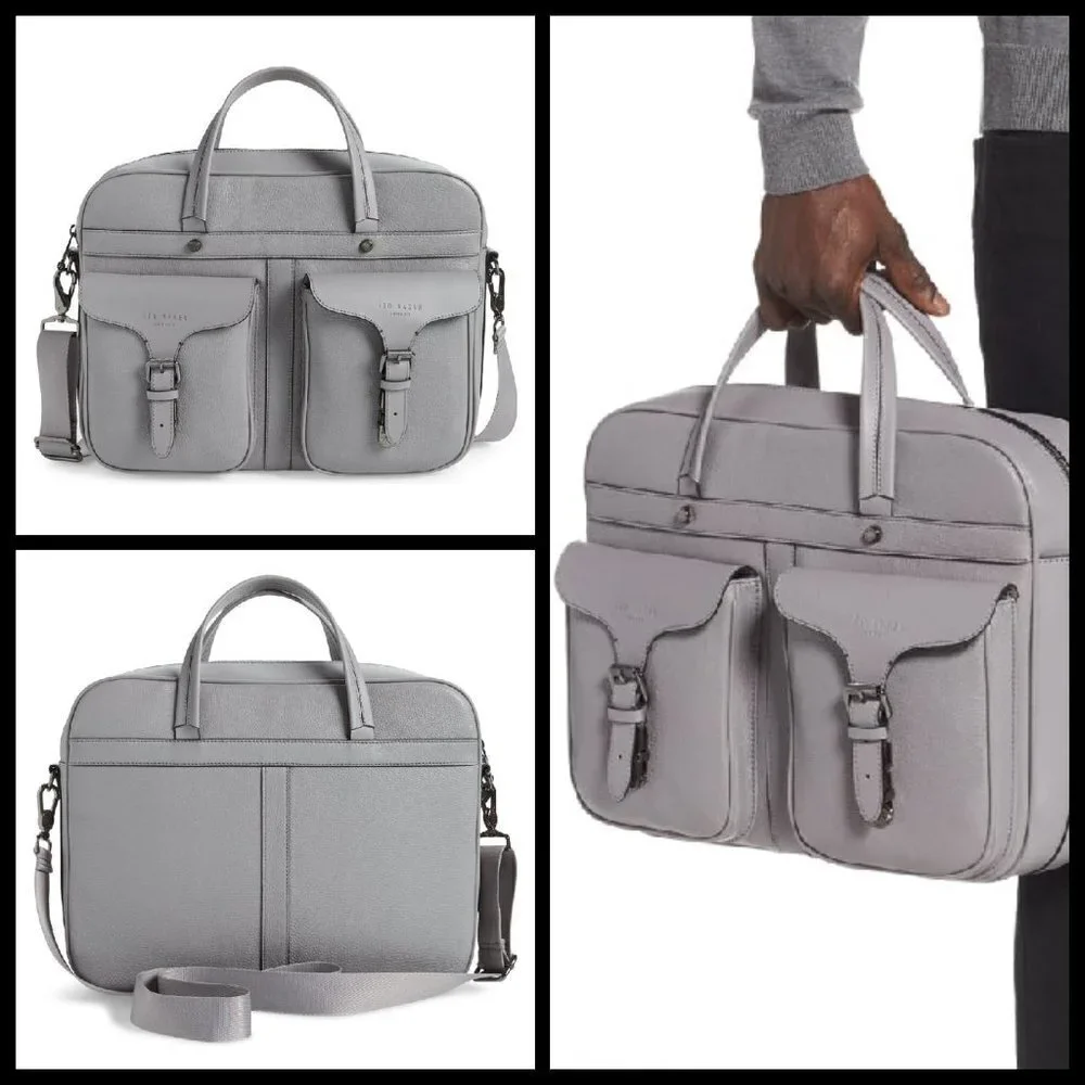 💕TED BAKER LONDON💕 Forsee Leather Briefcase Laptop Bag NWT